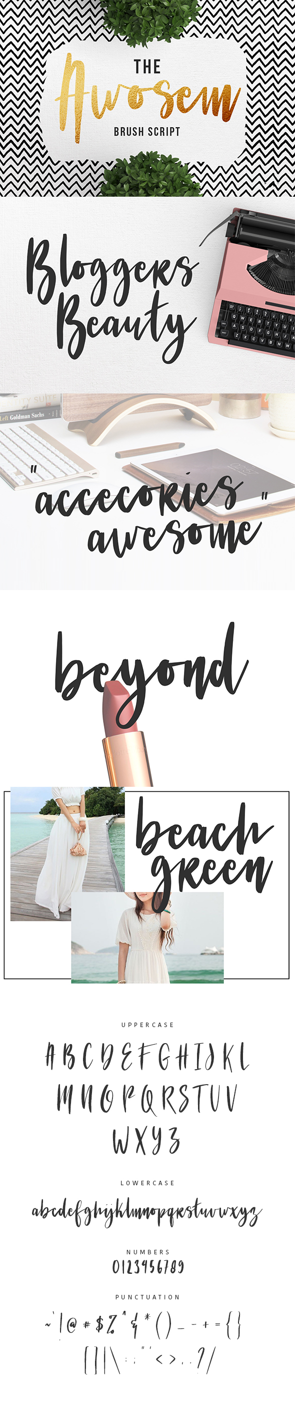 Awosem Typeface - Hand-writing Script