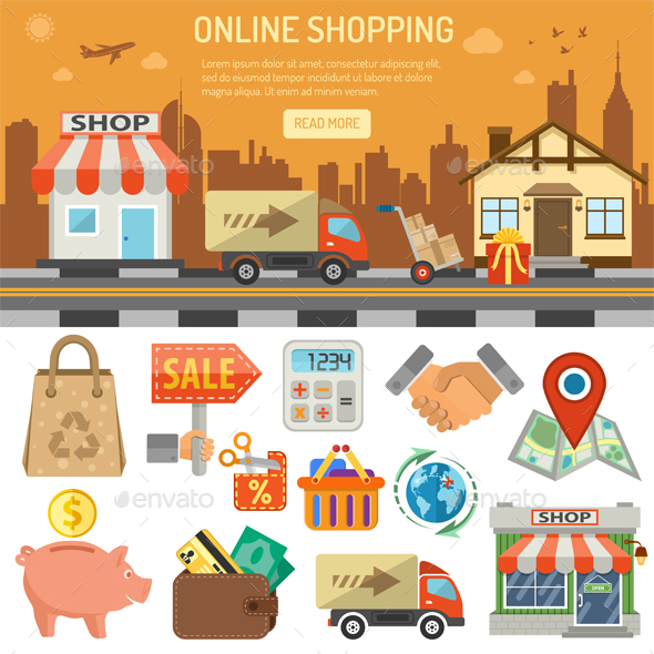 Internet Shopping Banner - Retail Commercial / Shopping