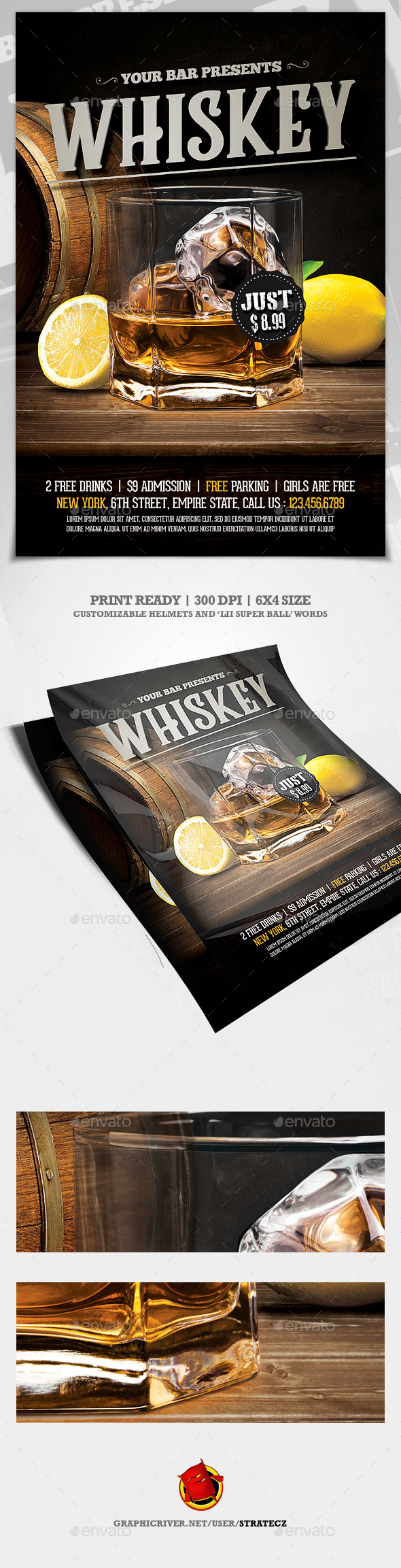 Whiskey Flyer - Events Flyers