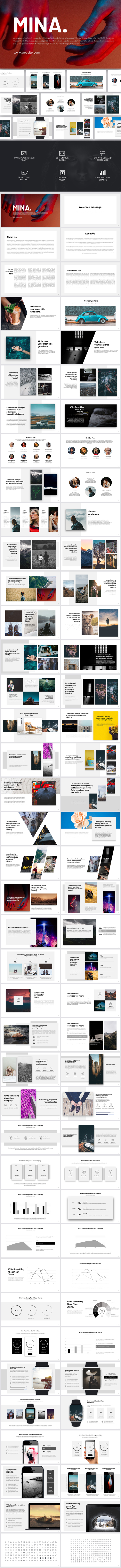 Mina Keynote Template - Keynote Templates Presentation Templates