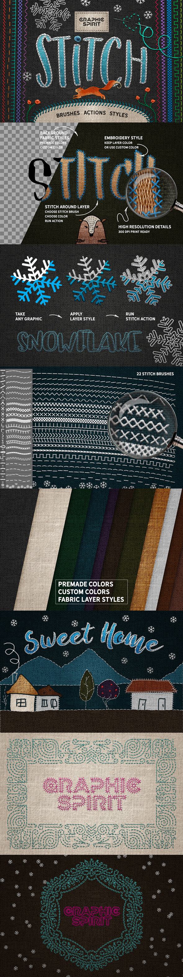 Photoshop Stitch Creative Toolkit - Texture Brushes