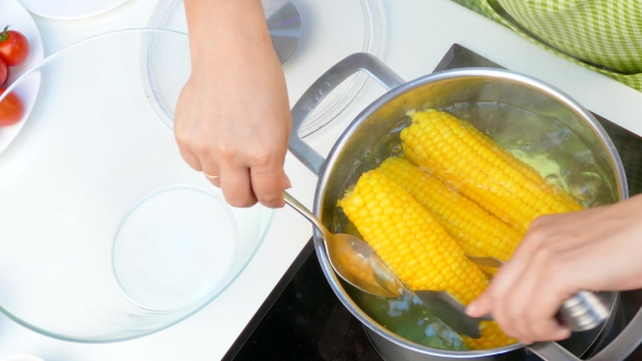 Pull Corn From Boiling Water