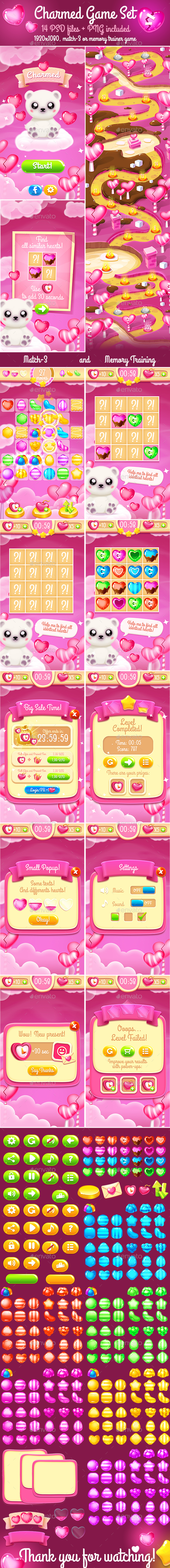 Charmed Valentine Game Template - Game Kits Game Assets