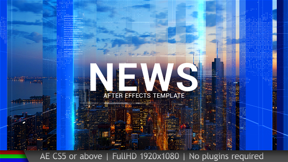After Effects News Ticker Template For Cover