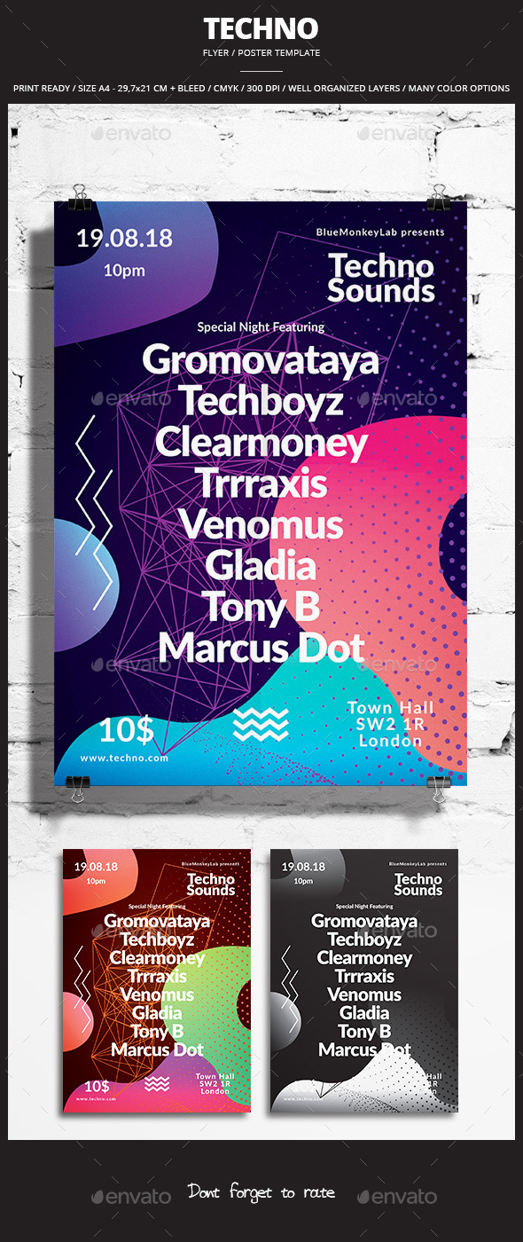 Techno Flyer / Poster 2 - Events Flyers