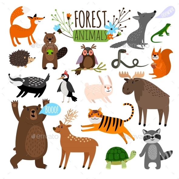 Forest Animals Set - Animals Characters