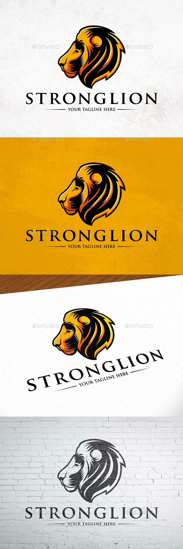 Strong Lion Logo Design - Animals Logo Templates