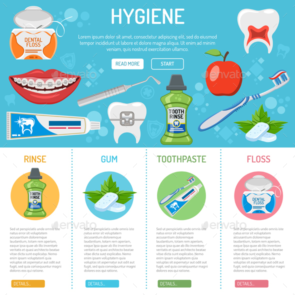 Dental Hygiene Banner and Infographics - Health/Medicine Conceptual