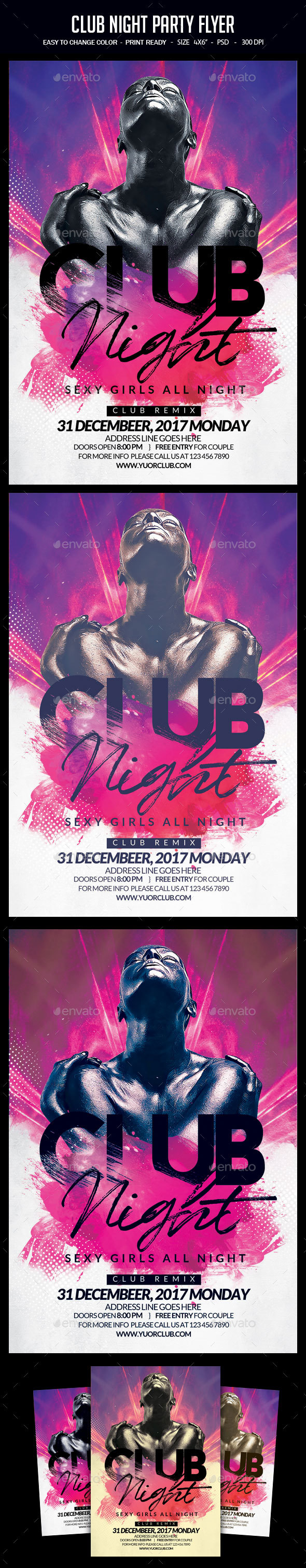 Club Night Party Flyer - Clubs & Parties Events