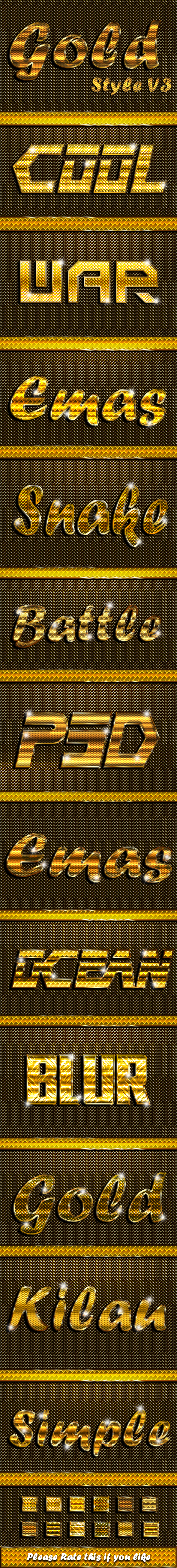 Gold Style V3 - Text Effects Styles