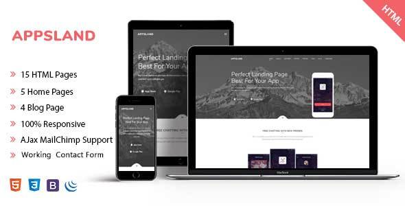 ThemeForest Appsland App Landing HTML5 Template 21139296 ThemeForest Appsland App Landing HTML5 Template 21139296