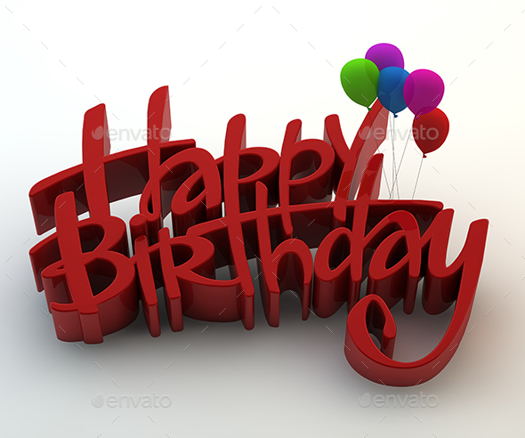 Happy Birthday 3d Text By Gokcengulenc Graphicriver