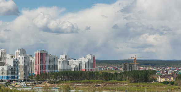 Clouds Sailing Above a City