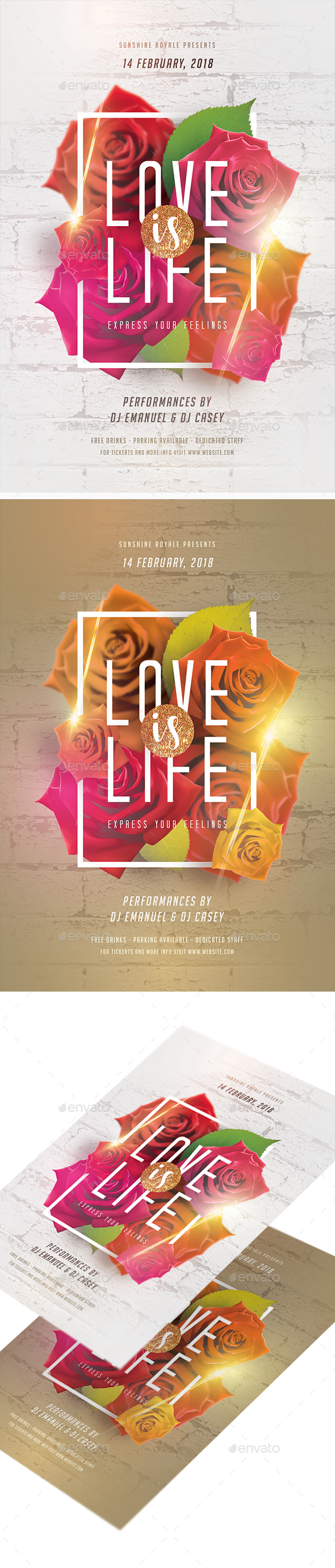 Love Is Life Party Flyer - Clubs & Parties Events