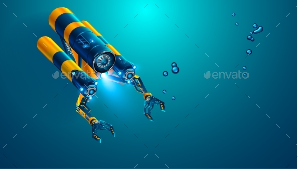 Autonomous Underwater Rov with Manipulators - Technology Conceptual