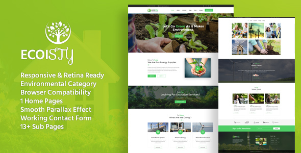 Ecoisty - EnvironmentNon-Profit - ThemeForest 21120750