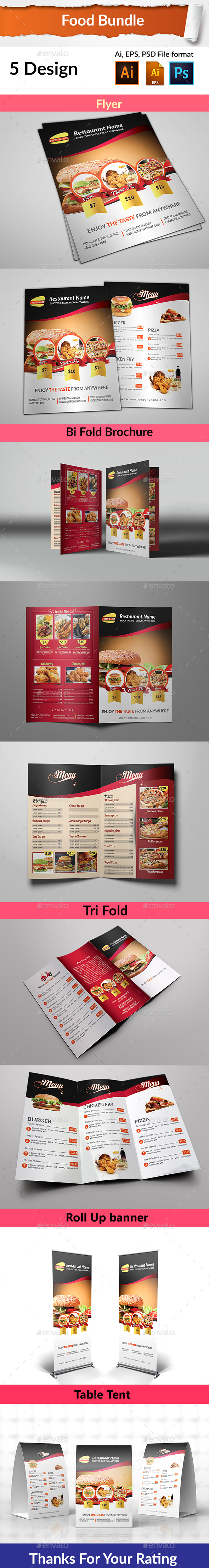 Food Bundle - Food Menus Print Templates