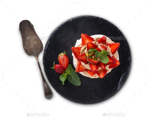 Fitness restaurant dessert isolated on white - Stock Photo - Images