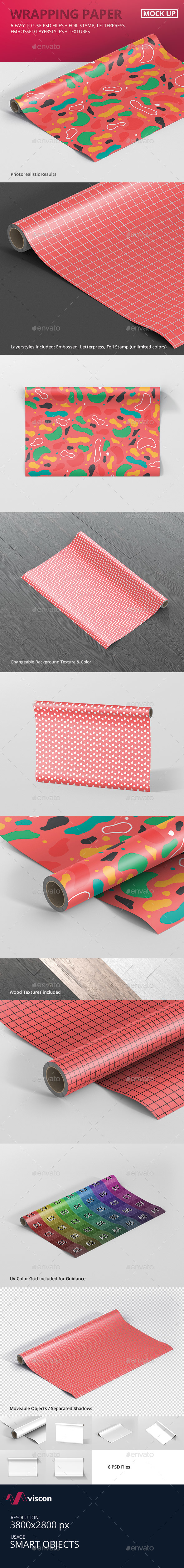 Gift Wrapping Paper Mockup - Miscellaneous Print