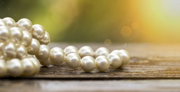Pearls jewelry banner Stock Photo by Elegant01 | PhotoDune