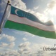 Uzbekistan Flag on a Flagpole - VideoHive Item for Sale