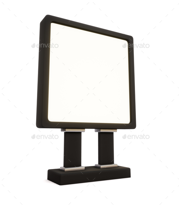 Blank mock up of vertical street poster billboard on isolated ba - Stock Photo - Images