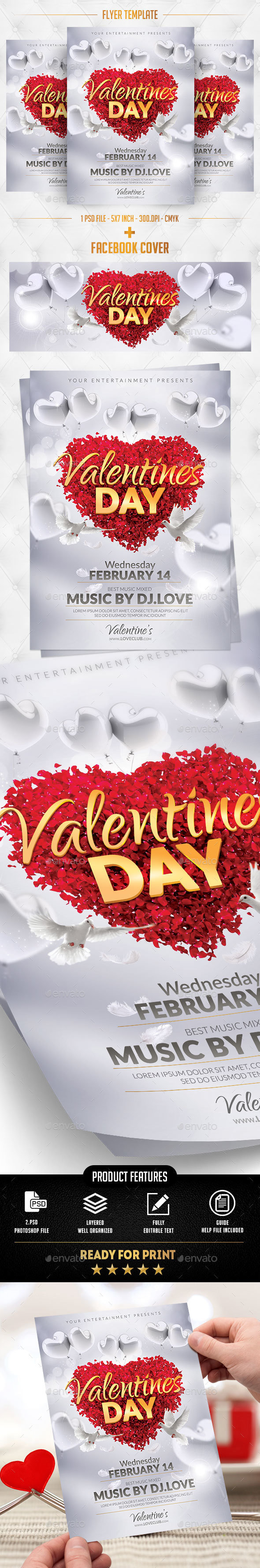 Valentines Day Flyer Template - Events Flyers