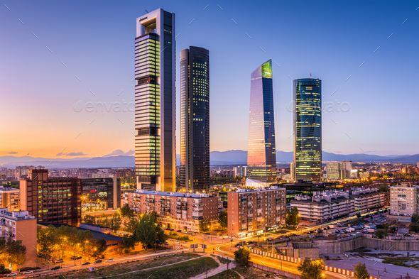Madrid, Spain Skyline - Stock Photo - Images
