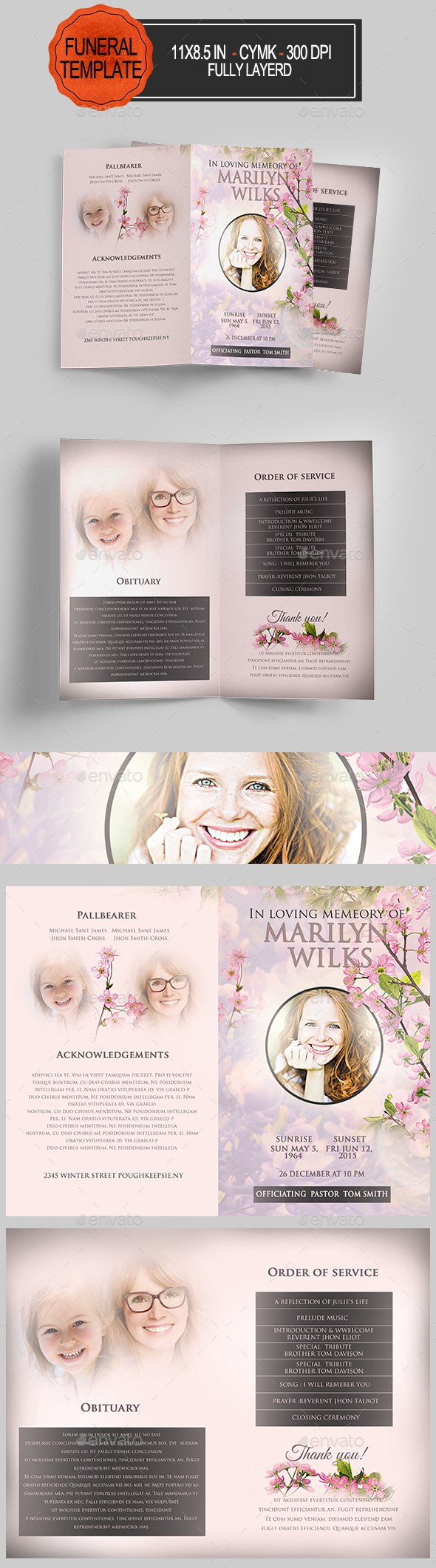 Funeral Program Template - Informational Brochures