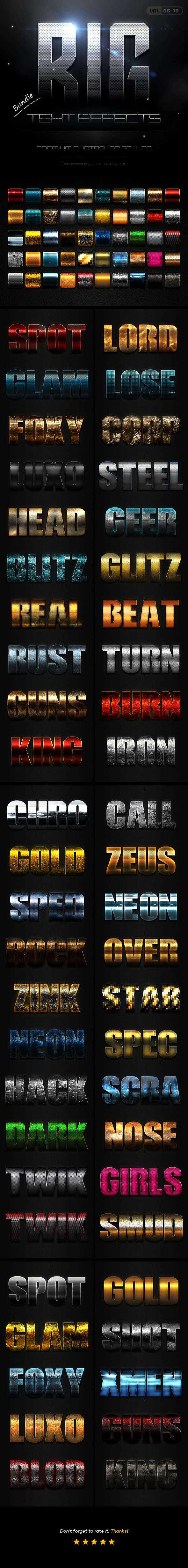 50 Bold Text Effects Bundle Two - Text Effects Styles