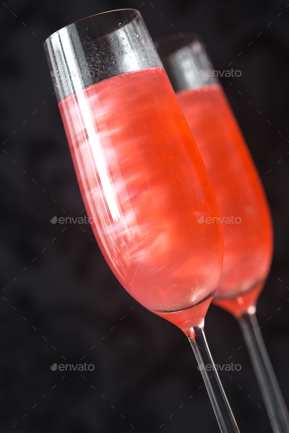 Glasses of champagne cocktail Stock Photo by Alex9500 | PhotoDune