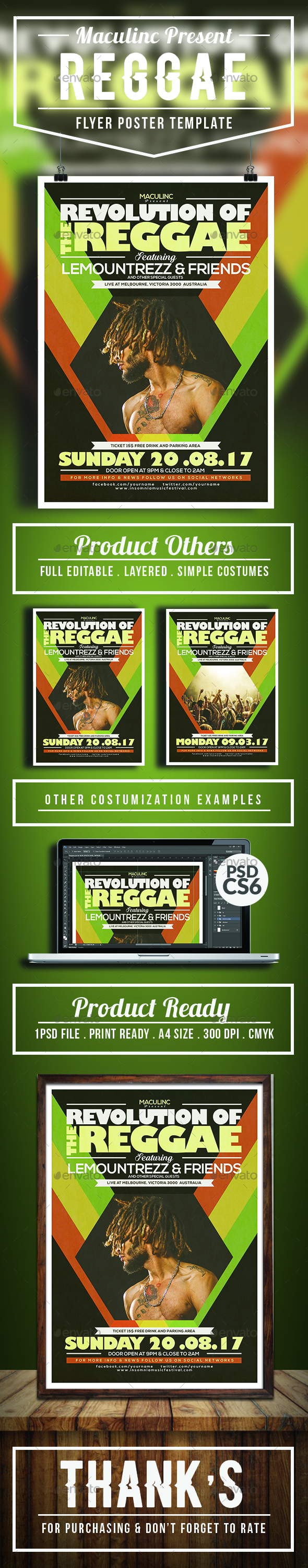 Reggae Roots Flyer/Poster Vol.2 - Concerts Events