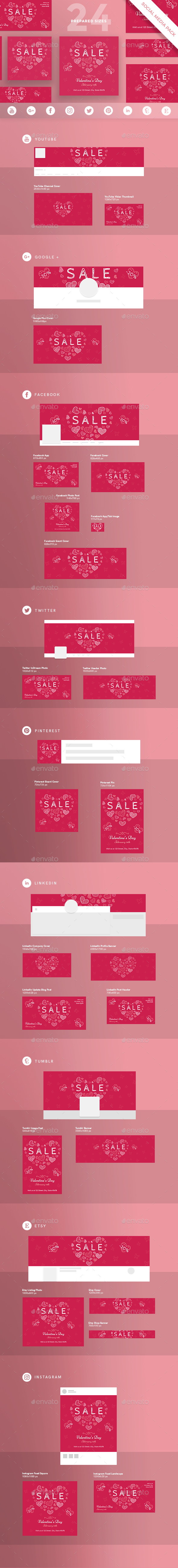 Valentine's Day Social Media Pack - Miscellaneous Social Media