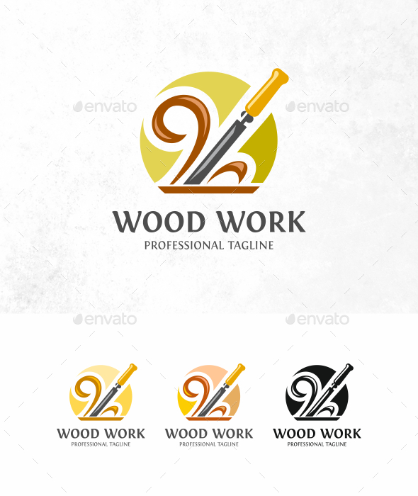 Wood Work Logo - Objects Logo Templates