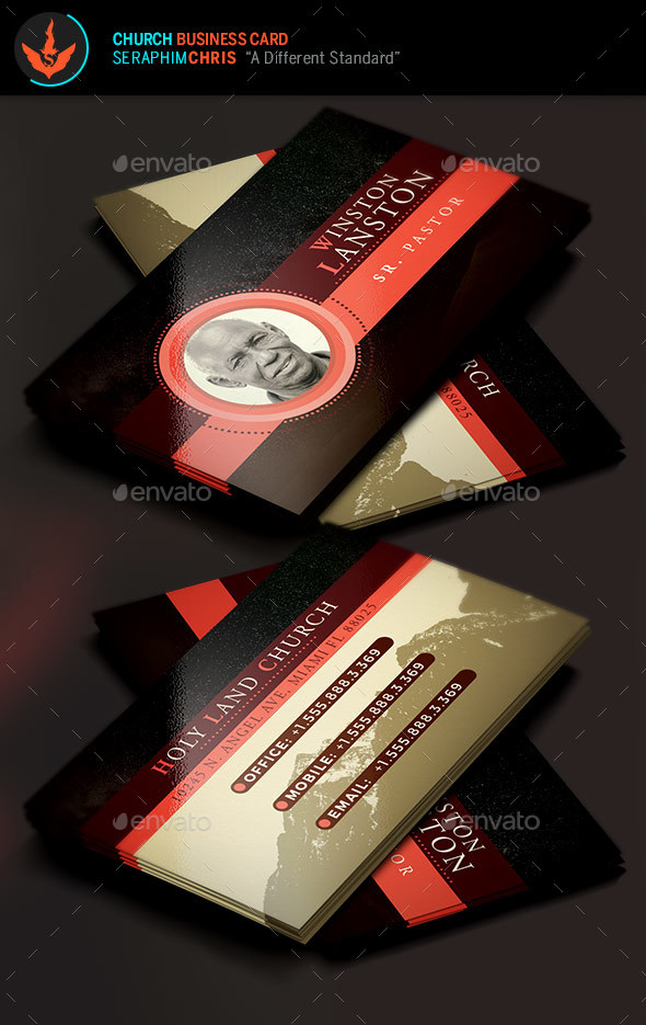 King Church Business Card Template - Business Cards Print Templates