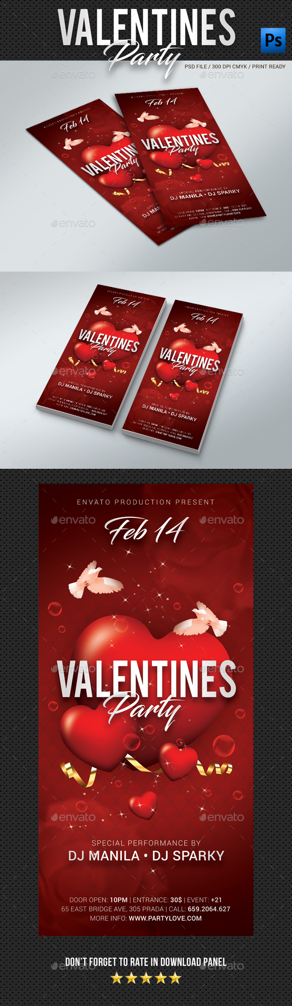 DL Valentines Day Party Flyer - Clubs & Parties Events
