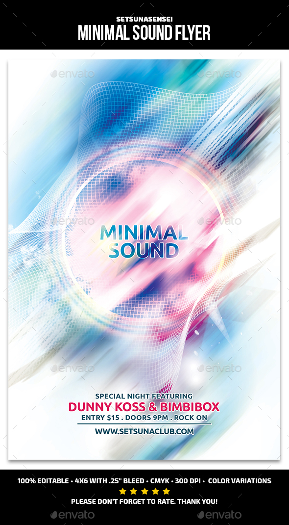 Minimal Sound Flyer - Events Flyers