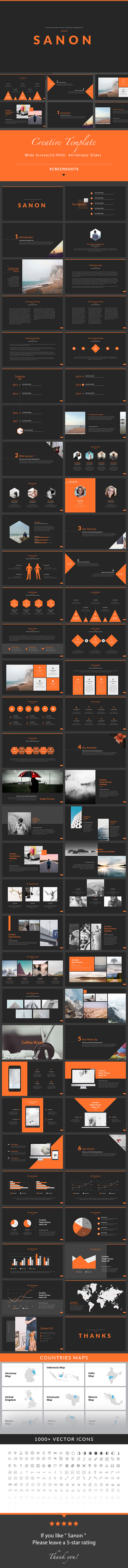 Sanon - Keynote Presentation Template - Creative Keynote Templates