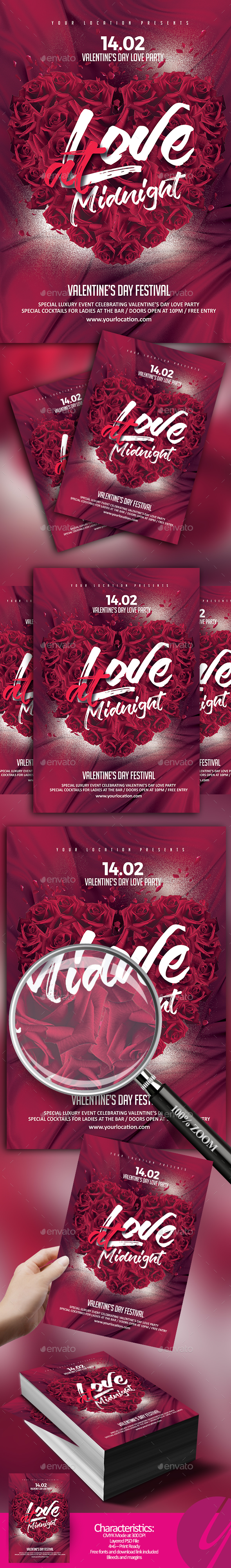 Love at Midnight Flyer - Clubs & Parties Events