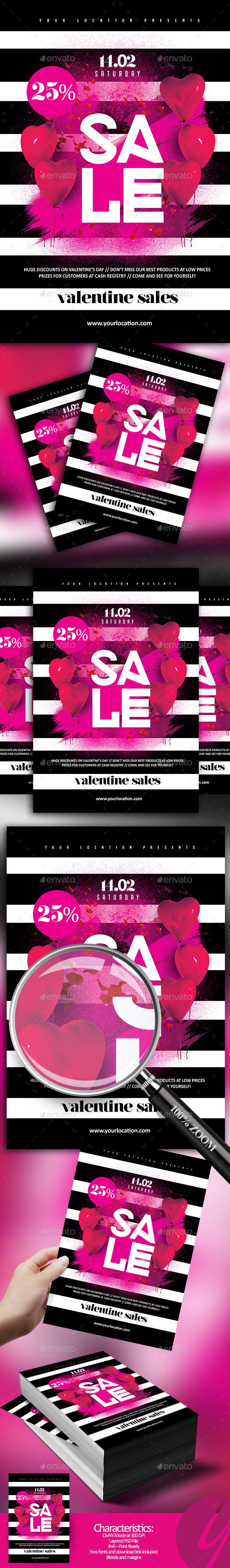 Valentine Sales Flyer - Clubs & Parties Events
