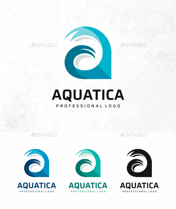 Aqua A Letter Logo - Letters Logo Templates