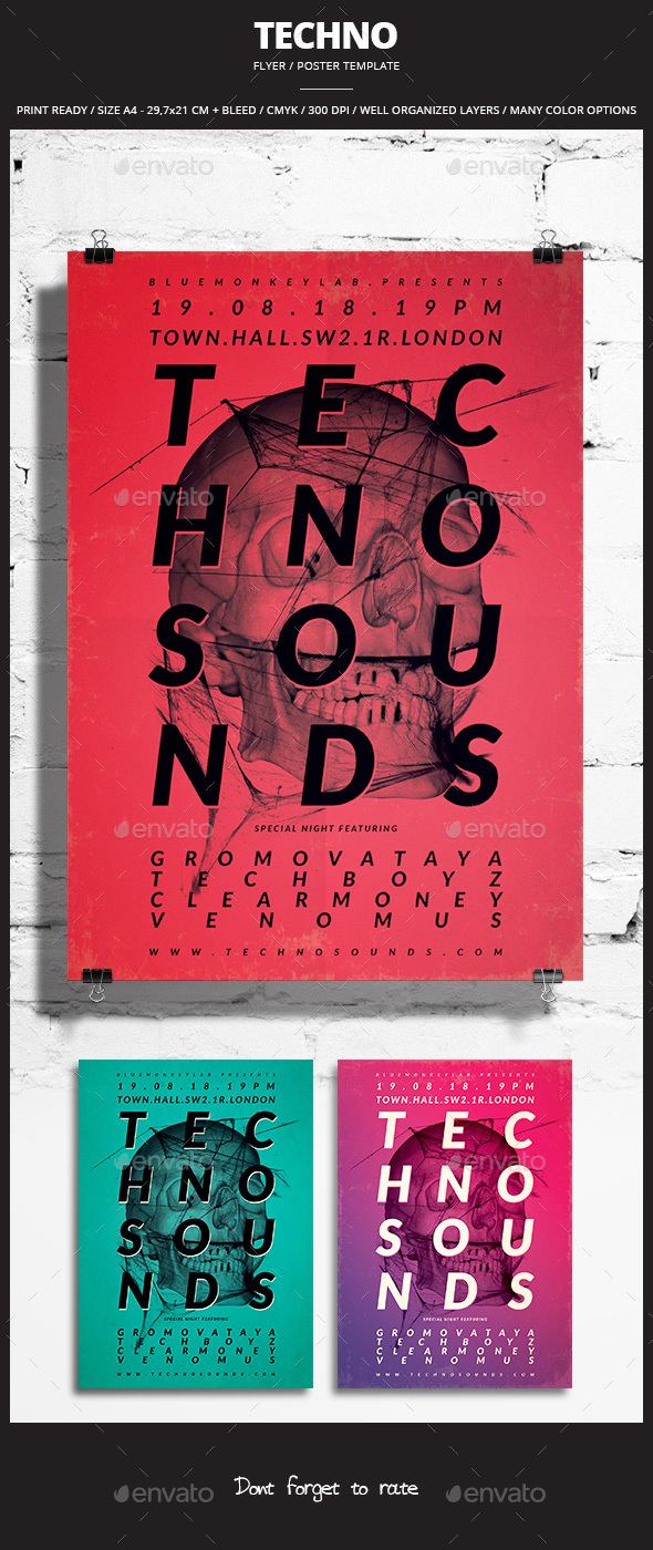 Techno Flyer / Poster 3 - Events Flyers