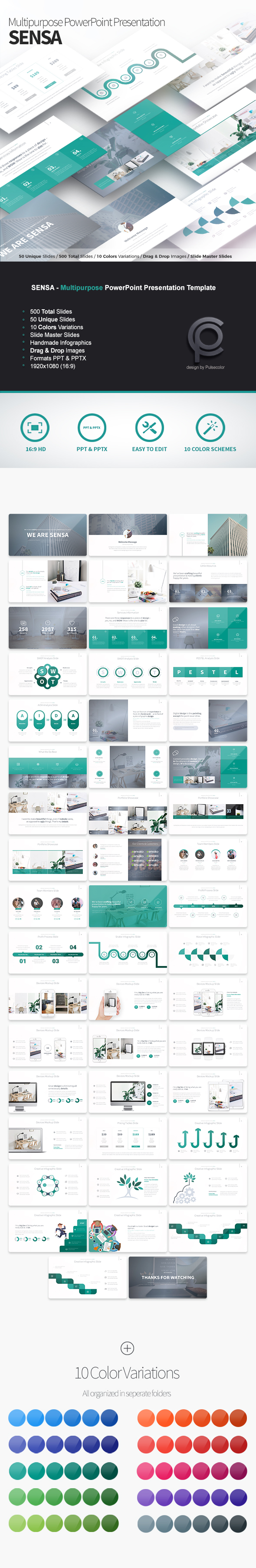 Sensa - Multipurpose PowerPoint Presentation Template - Business PowerPoint Templates