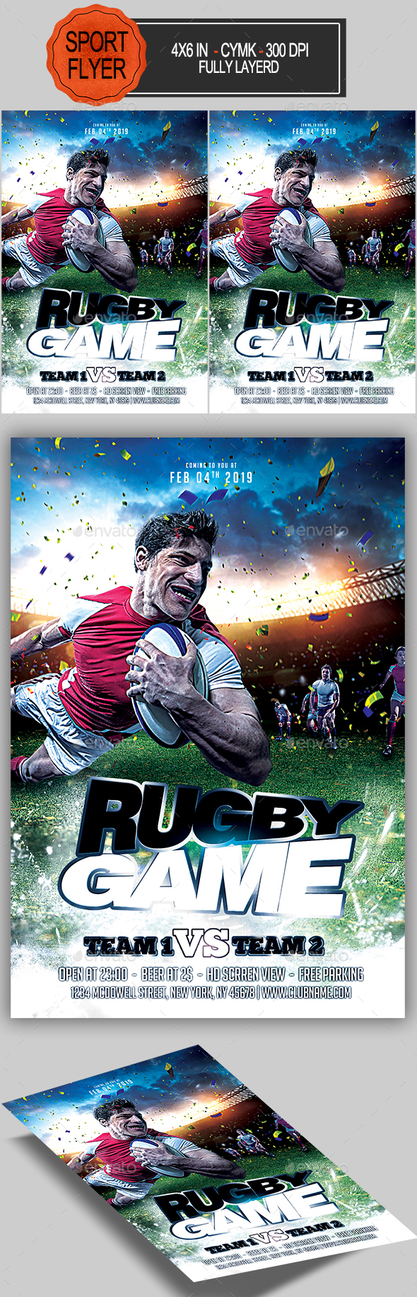 Rugby Game Flyer - Sports Events