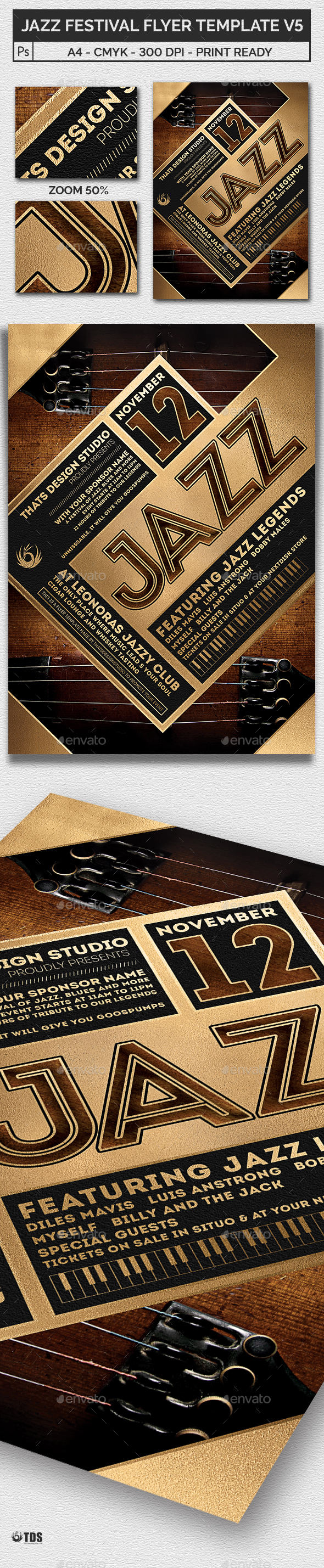 Jazz Festival Flyer Template V5 - Concerts Events