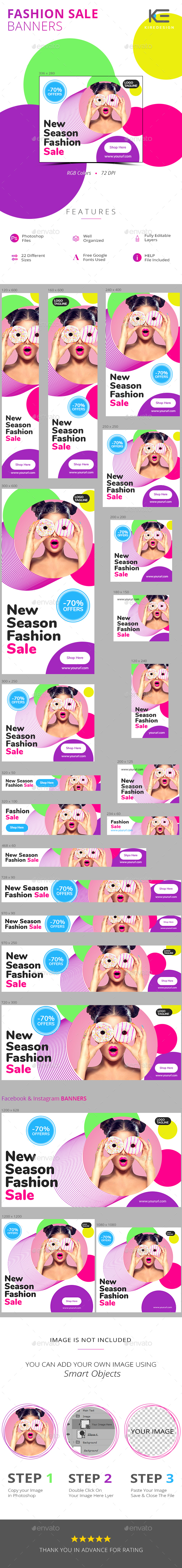 Fashion Sale Banners - Banners & Ads Web Elements