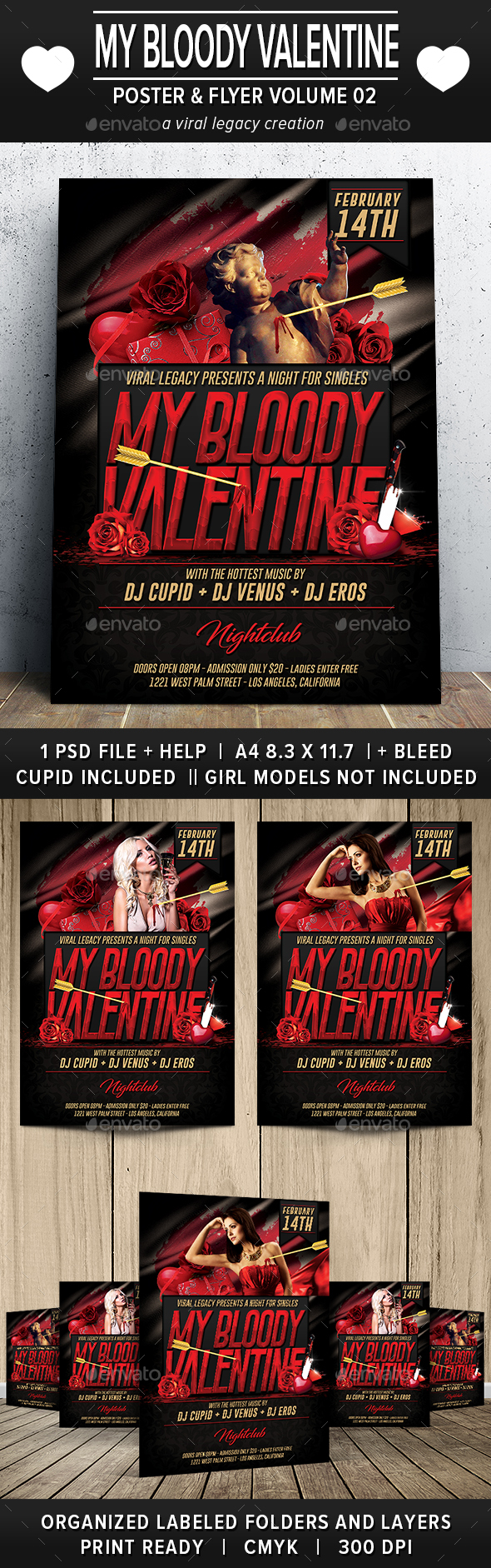 My Bloody Valentine Poster / Flyer V02 - Flyers Print Templates