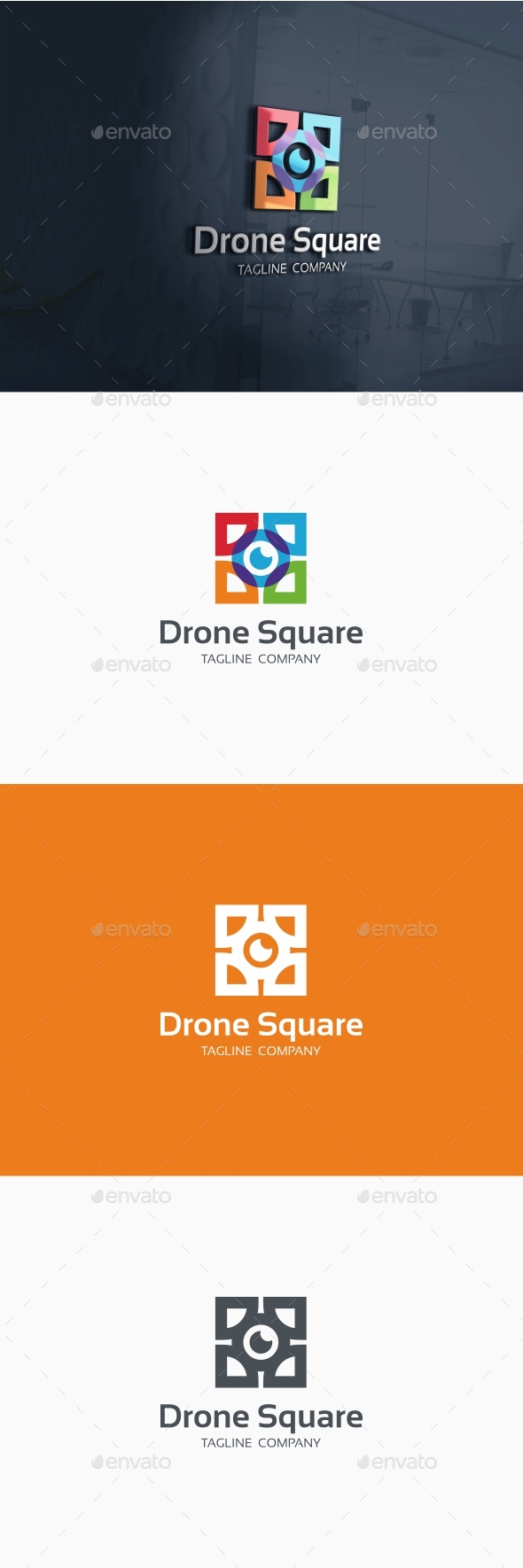 Drone Square Logo - Objects Logo Templates