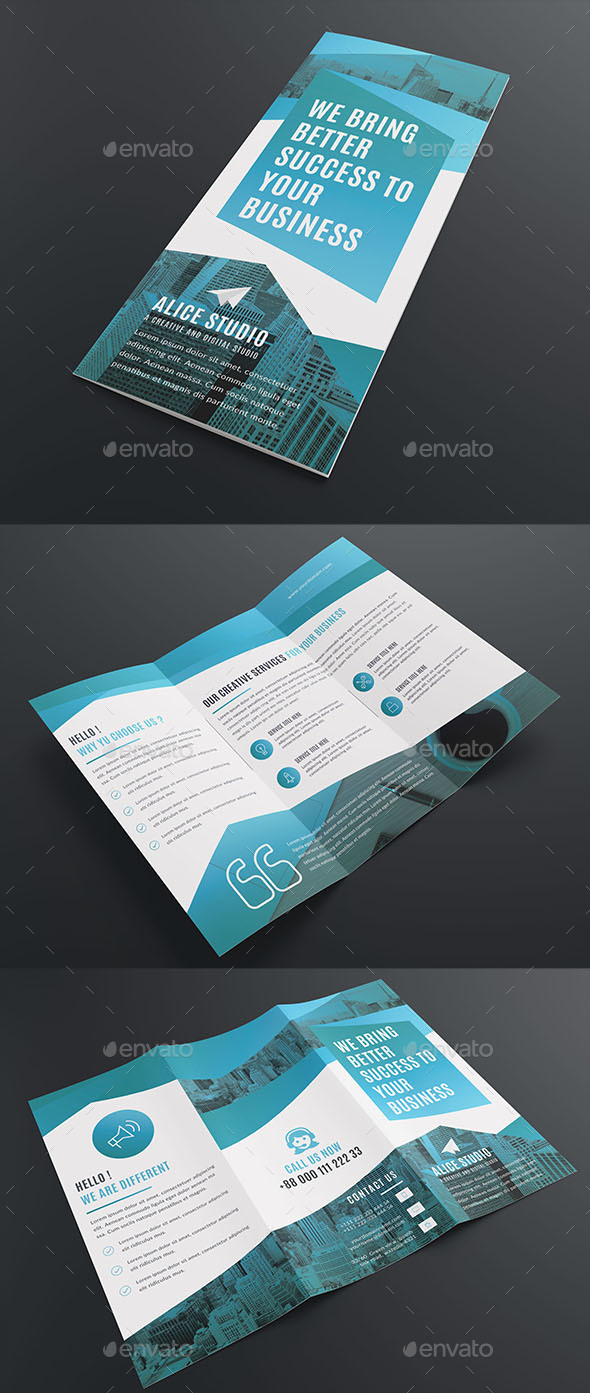Corporate Tri-Fold Brochure Template - Corporate Brochures