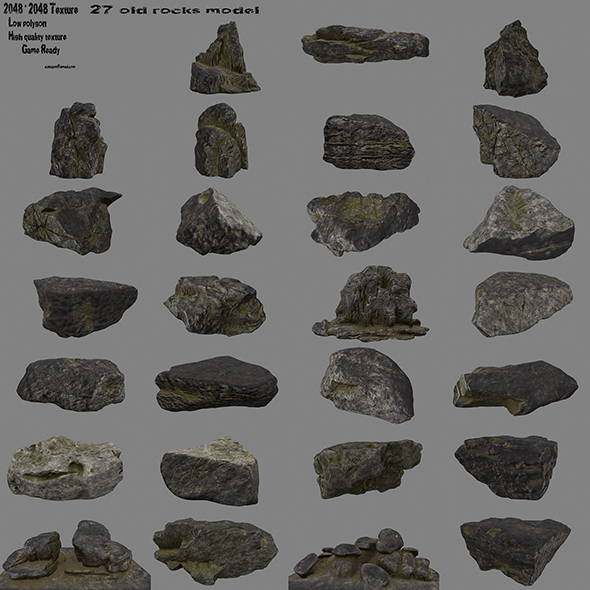 old forest rocks - 3Docean 21243928